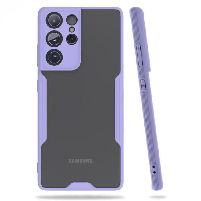 Samsung Galaxy S21 Ultra Kılıf Platin Silikon - Lila
