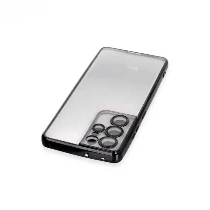 Samsung Galaxy S21 Ultra Kılıf Razer Lensli Silikon - Siyah