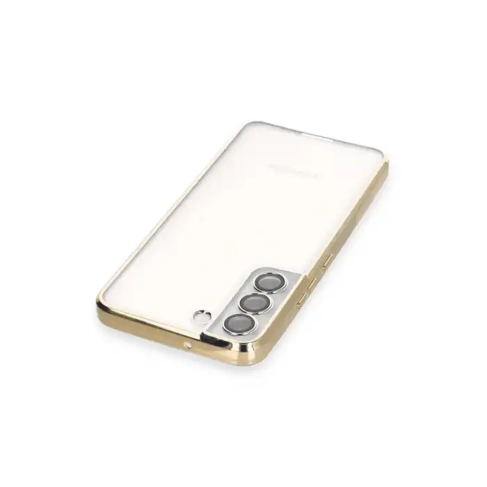 Samsung Galaxy S22 Kılıf Razer Lensli Silikon - Gold