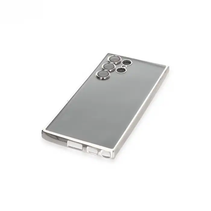 Samsung Galaxy S22 Ultra Kılıf Razer Lensli Silikon - Gümüş