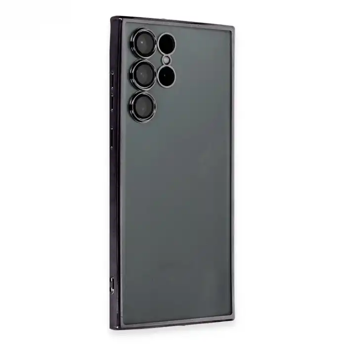 Samsung Galaxy S22 Ultra Kılıf Razer Lensli Silikon - Siyah