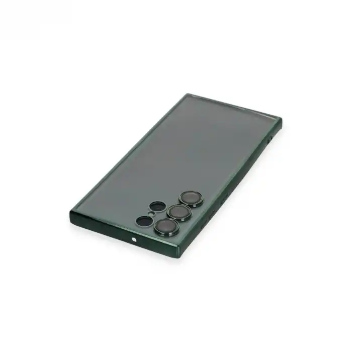 Samsung Galaxy S22 Ultra Kılıf Razer Lensli Silikon - Yeşil