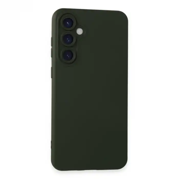 Samsung Galaxy S23 Fe Kılıf Nano İçi Kadife Silikon - Koyu Yeşil