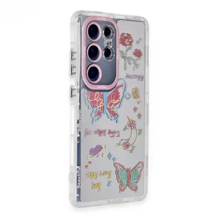 Samsung Galaxy S23 Ultra Kılıf Reflexion Desenli Kapak - Desen 8