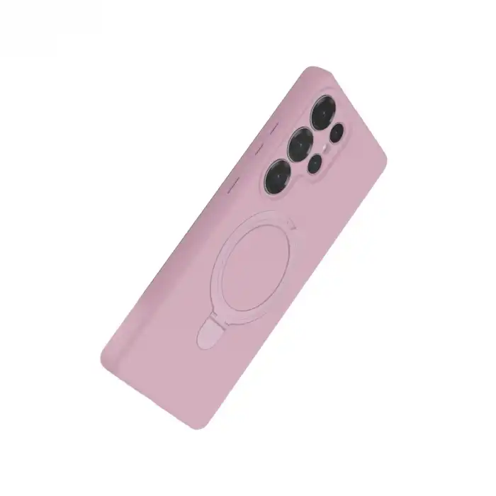 Samsung Galaxy S23 Ultra Regal Magsafe Standlı Kapak - Açık Pembe