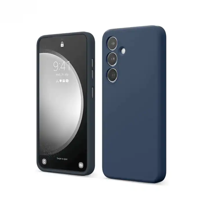 Samsung Galaxy S24 Fe Kılıf First Silikon - Lacivert