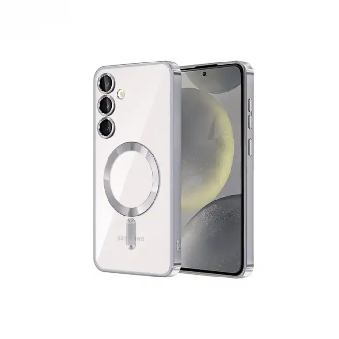 Samsung Galaxy S24 Kılıf Kross Magneticsafe Kapak - Gümüş