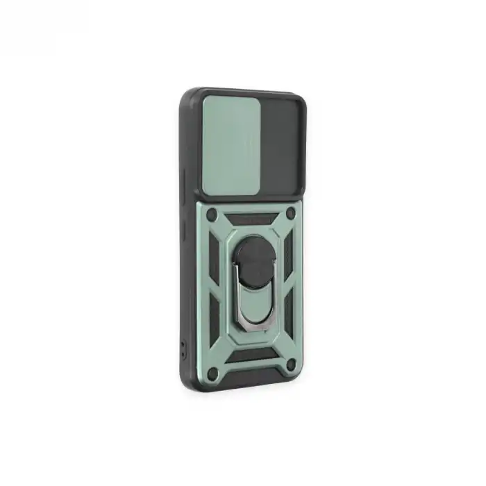 Samsung Galaxy S24 Kılıf Pars Lens Yüzüklü Silikon - Yeşil