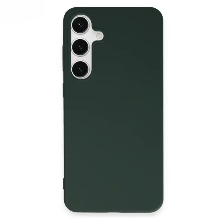 Samsung Galaxy S24 Plus Kılıf First Silikon - Koyu Yeşil