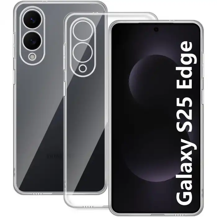 Samsung Galaxy S25 Edge Kılıf Lüx Şeffaf Silikon