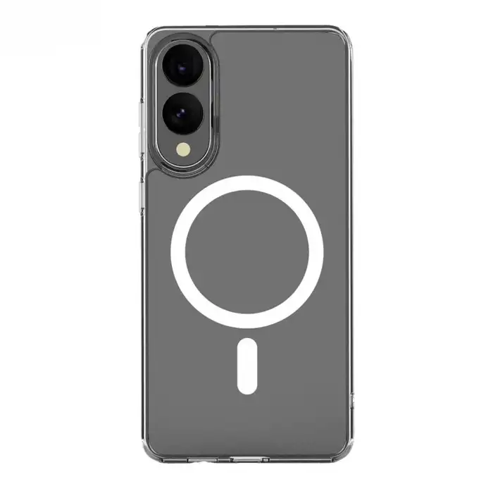 Samsung Galaxy S25 Edge Kılıf Magneticsafe Şeffaf Silikon - Şeffaf
