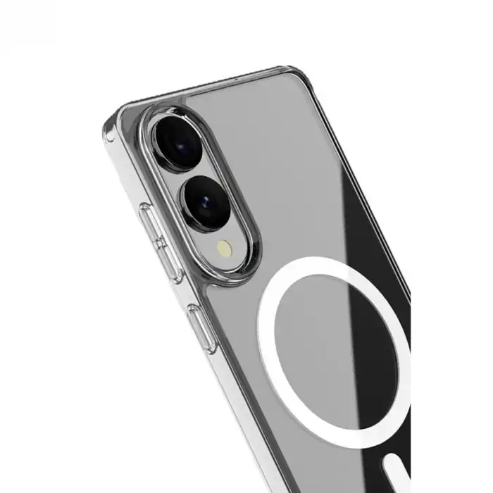 Samsung Galaxy S25 Edge Kılıf Magneticsafe Şeffaf Silikon - Şeffaf