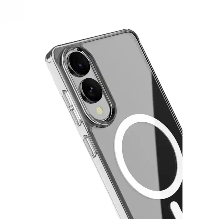 Samsung Galaxy S25 Edge Kılıf Magneticsafe Şeffaf Silikon - Şeffaf