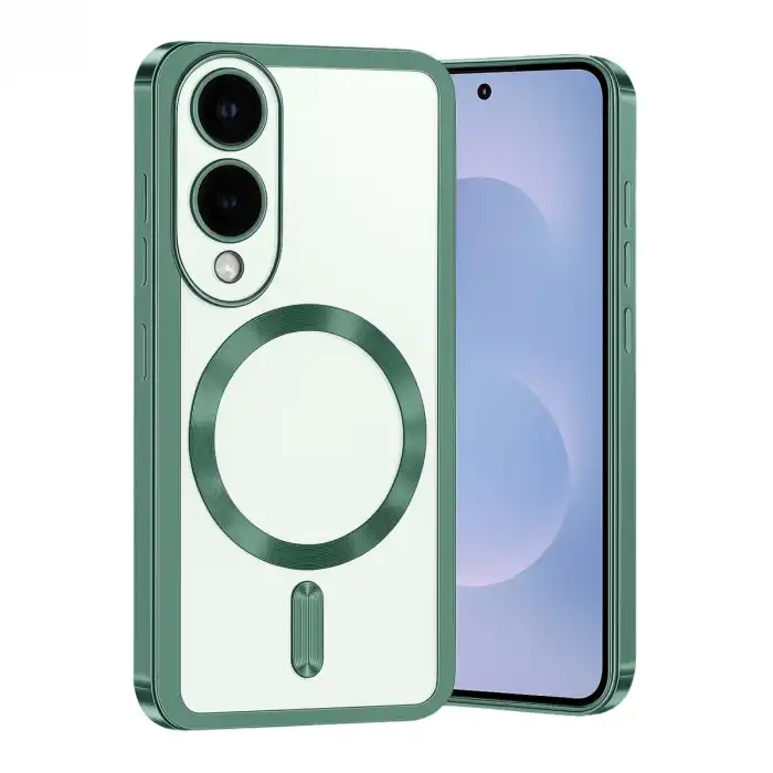 Samsung Galaxy S25 Edge Kross Magneticsafe Kapak - Koyu Yeşil