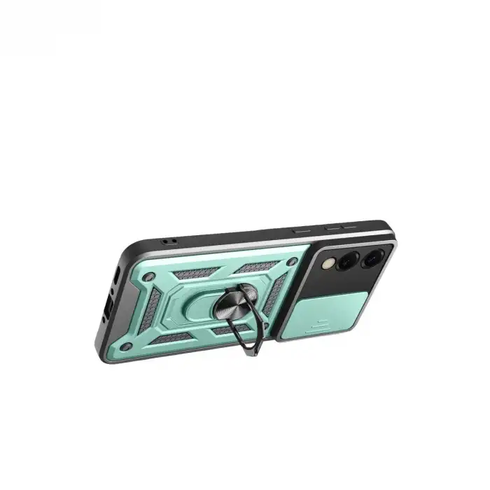 Samsung Galaxy S25 Edge Pars Lens Yüzüklü Silikon - Yeşil