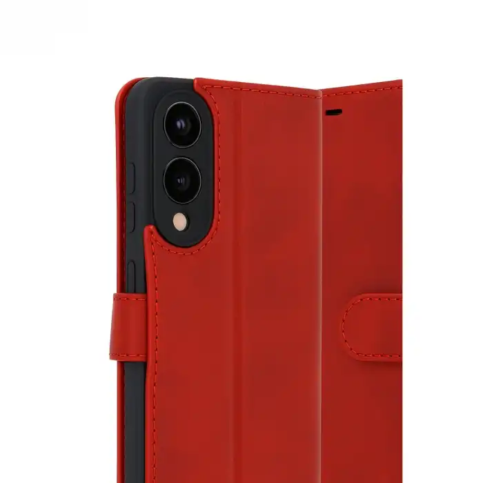 Samsung Galaxy S25 Edge Trend S Plus Kapaklı Kılıf - Kırmızı