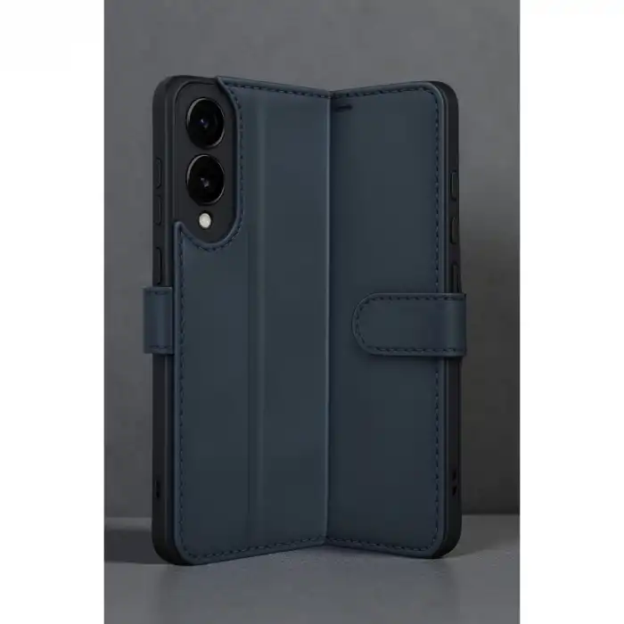 Samsung Galaxy S25 Edge Trend S Plus Kapaklı Kılıf - Lacivert