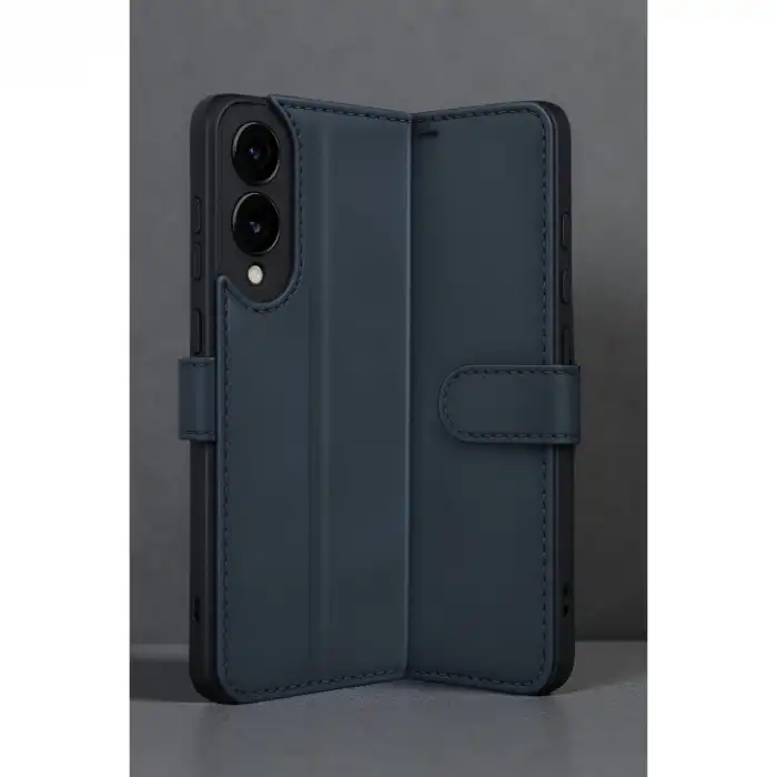 Samsung Galaxy S25 Edge Trend S Plus Kapaklı Kılıf - Lacivert