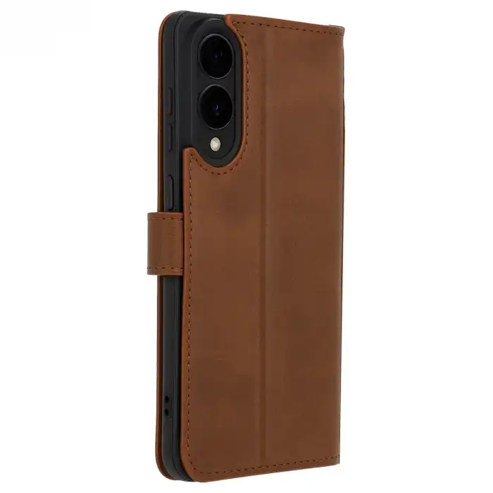 Samsung Galaxy S25 Edge Trend S Plus Kapaklı Kılıf - Taba