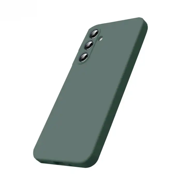 Samsung Galaxy S25 Fe Nano İçi Kadife Silikon - Koyu Yeşil
