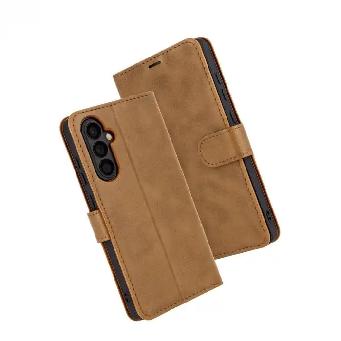 Samsung Galaxy S25 Fe Trend S Plus Kapaklı Kılıf - Taba