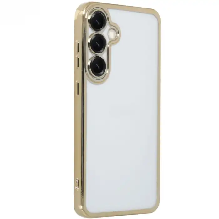 Samsung Galaxy S25 Kılıf Razer Lensli Silikon - Gold