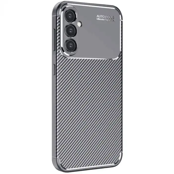 Samsung Galaxy S25 Plus Kılıf Auto Focus Karbon Kapak - Gri