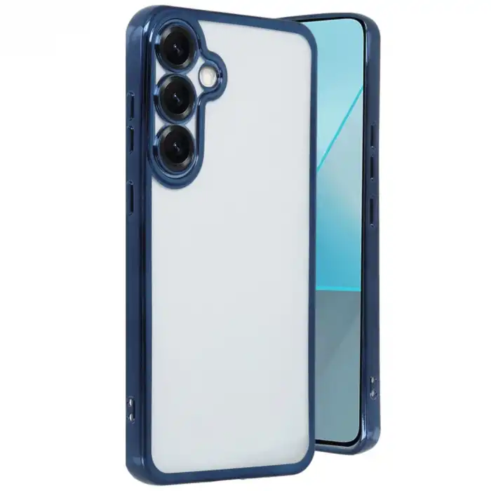 Samsung Galaxy S25 Plus Kılıf Razer Lensli Silikon - Lacivert