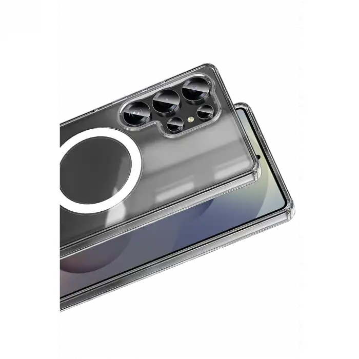 Samsung Galaxy S26 Ultra Magneticsafe Şeffaf Silikon - Şeffaf