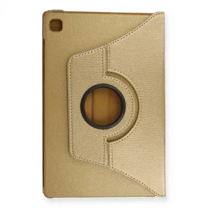 Samsung Galaxy T500 Tab A7 10.4 Kılıf 360 Tablet Deri Kılıf - Gold