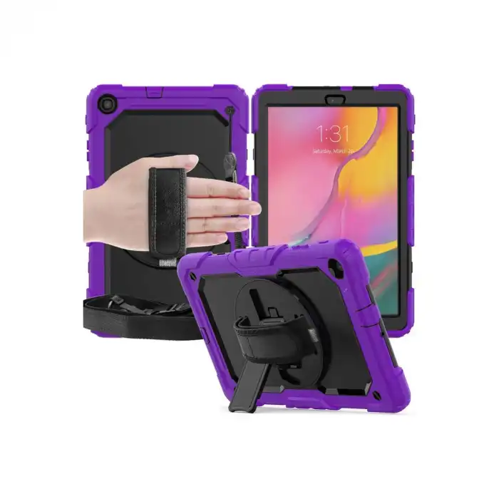 Samsung Galaxy T510 Tab A 10.1 Kılıf Pars Tablet Kapak - Mor