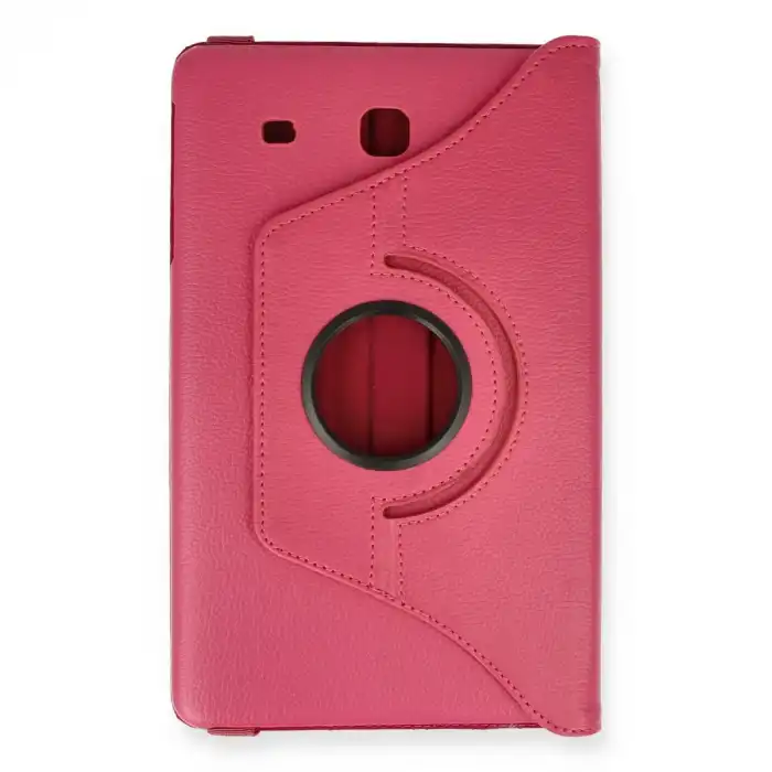 Samsung Galaxy T560 Tab E 9.7 Kılıf 360 Tablet Deri Kılıf - Pembe