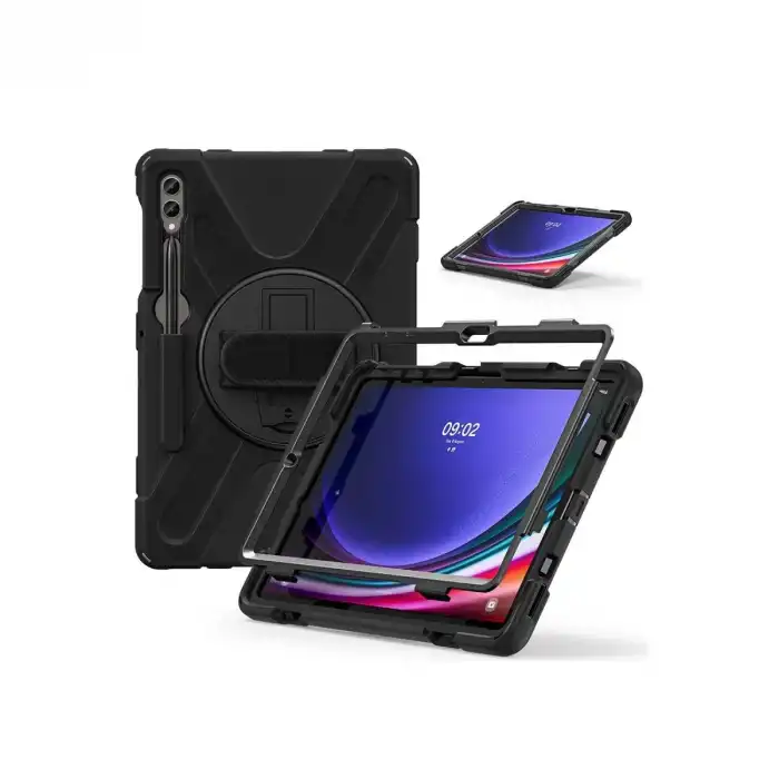 Samsung Galaxy X610 Tab S9 Fe Plus 12.4 Kılıf Amazing Tablet Kapak - Siyah