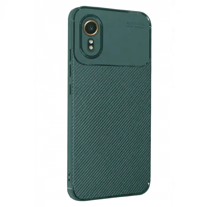 Samsung Galaxy Xcover 7 Kılıf Auto Focus Karbon Kapak - Yeşil