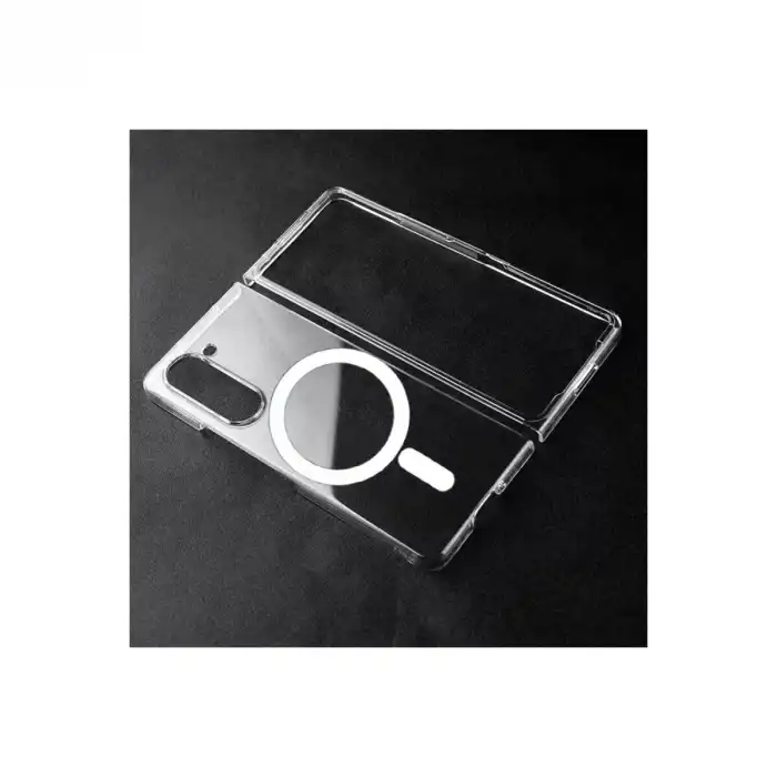 Samsung Galaxy Z Fold 5 Kılıf Magneticsafe Şeffaf Silikon - Şeffaf