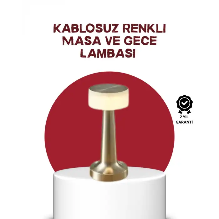 Şarj Edilebilir LED Masa Lambası USB Girişli, Metal Yapı