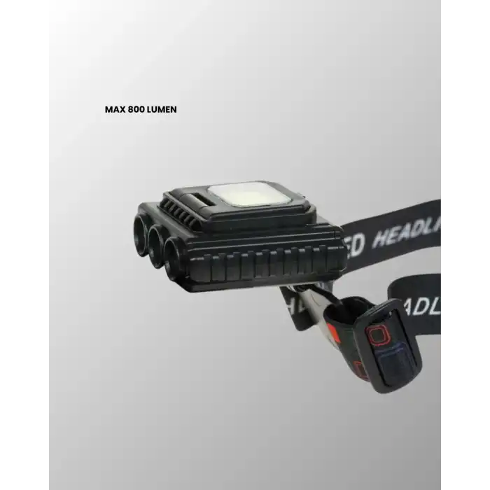 Şarjlı LED Kafa Lambası 800 Lumen COB XPE Ayarlanabilir Başlıklı