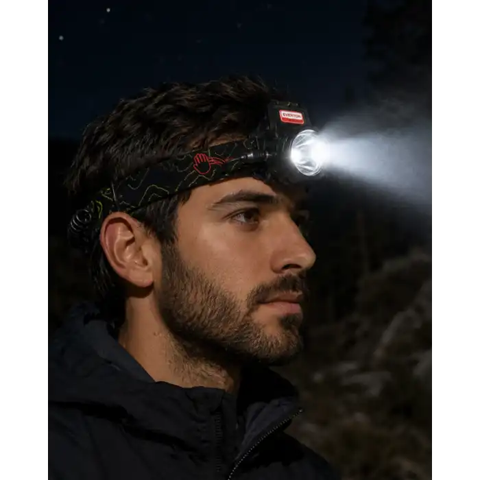 Şarjlı Sensörlü LED Kafa Lambası Zoom Özellikli Güçlü Aydınlatma