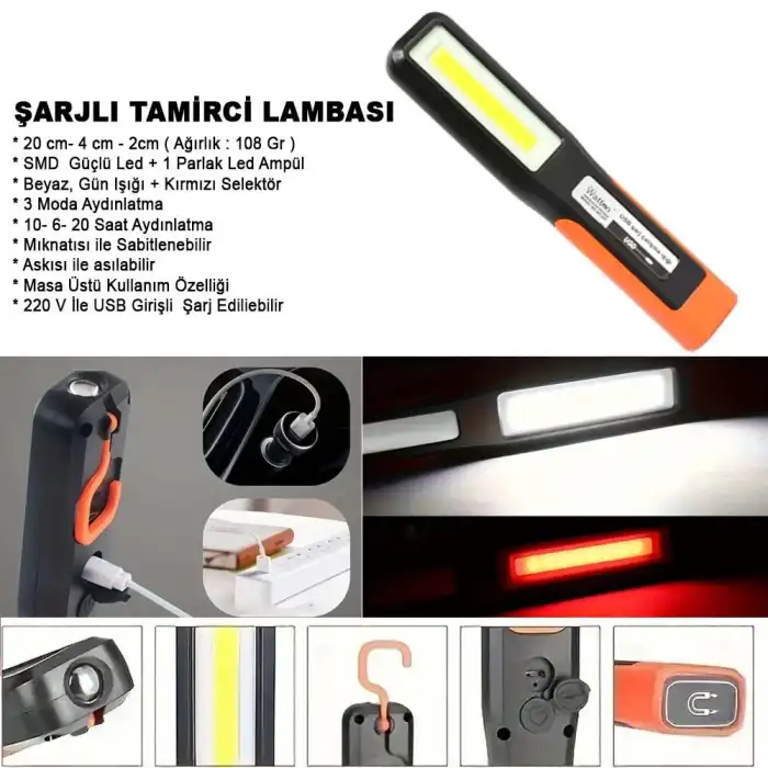 Şarjlı Tamirci Lambası  Wt-297