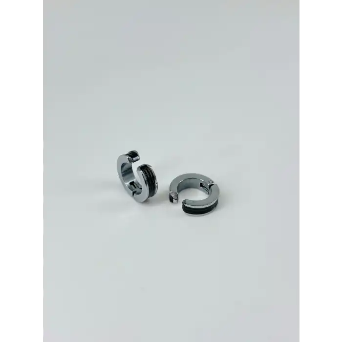 Sıkıştırma Çelik Erkek Küpe
