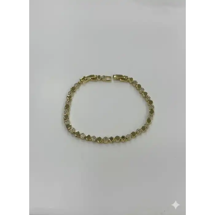 Sıralı Daire Taşlı Cm Bileklik