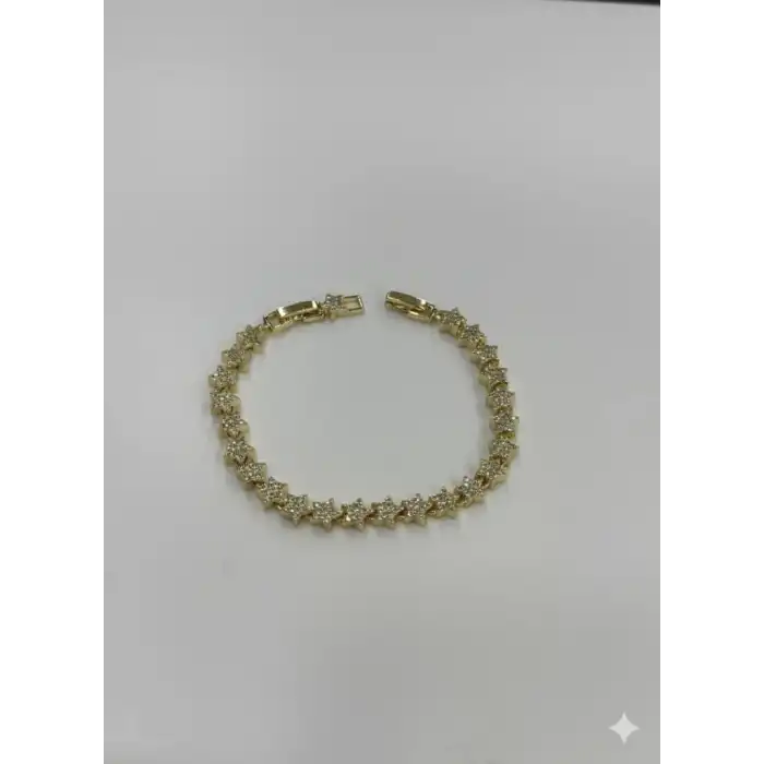 Sıralı Yıldız Tasarımlı Taşlı Cm Bileklik