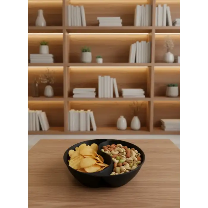 Siyah Çerezlik Kase Seti 4 Adet 3x12 cm