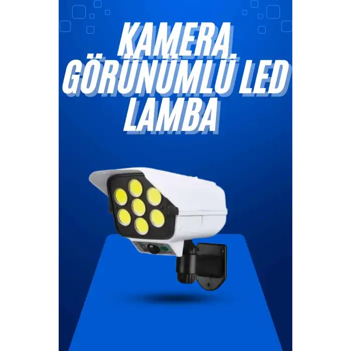 Solar Bahçe Aydınlatması Hareket Sensörlü Uzaktan Kumandalı Kamera Görünümlü