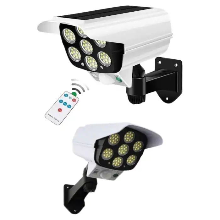 Solar Bahçe Aydınlatması Hareket Sensörlü Uzaktan Kumandalı Kamera Görünümlü