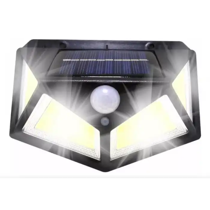Solar Hareket Sensörlü Duvar Lambası 100 Led Mz-303