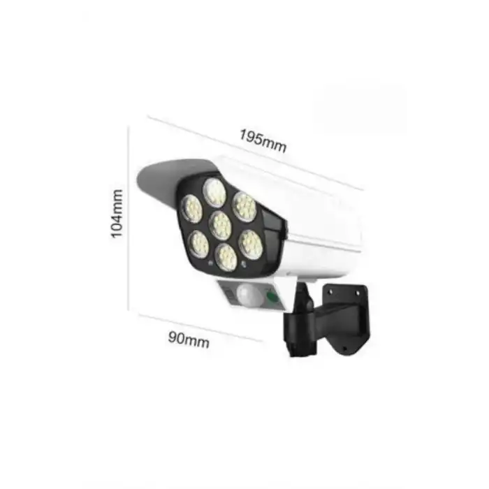 Solar Lamba Kamera Görünümlü Duvar Lambası Dönebilen Bahçe Aydınlatması