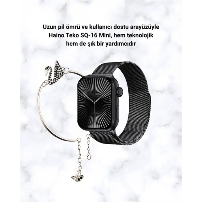 SQ-16 Mini Series 10 Akıllı Saat – 3 Kordon + Hediye Bileklik