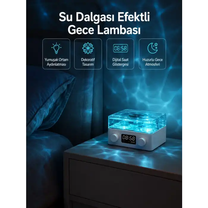 Stereo Sesli Gece Lambalı Bluetooth Hoparlör – Şık Vintage Tasarım