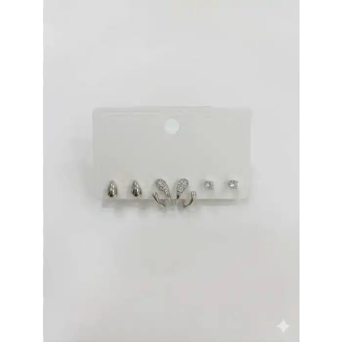 Su Damlası Altılı Küpe